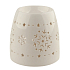 Aromalampa porcelánová biela s vločkami 11 cm