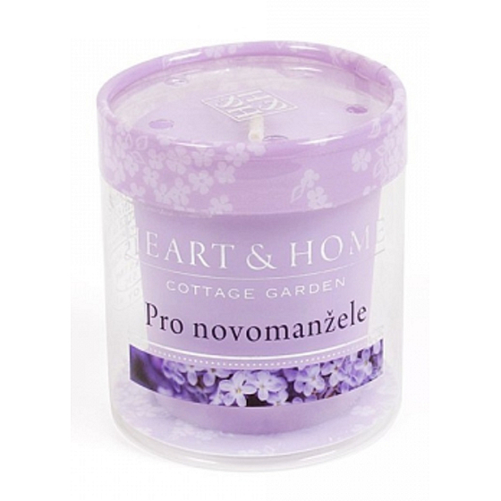 Heart & Home Pre novomanželov Sójová sviečka bez obalu horí až 15 hodín 53 g