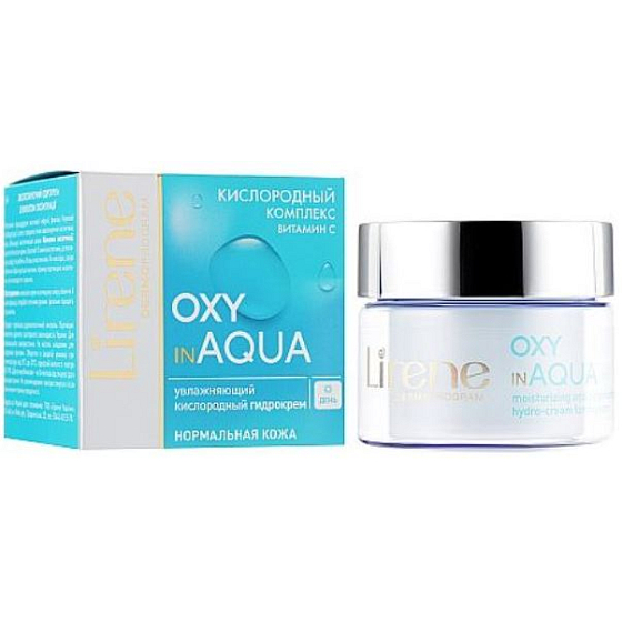Lirene Oxy in Aqua hydratačné, okysličujúce denný hydro krém pre normálnu pleť 50 ml