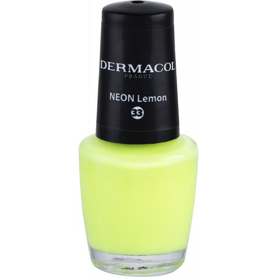 Dermacol Neon Nail Polish Neónový lak na nechty 33 Neon Lemon 5 ml