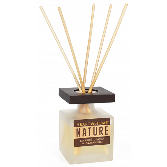 Heart & Home Nature Rajské drevo a geránium difuzér 80 ml