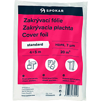 Spokar Standard zakrývacia fólia na maľovanie, 7 µ, 20 m², 4 × 5 m