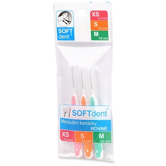 Soft Dent medzizubná kefka zakrivená XS - M, 0,4 - 6 mm 3 kusy