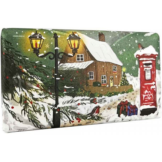 English Soap Zimná krajina - Ivy & Holly Christmas prírodné parfumované toaletné mydlo s bambuckým maslom 190 g