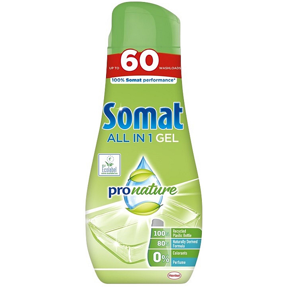 Somat All in 1 Pronature gél do umývačky riadu s prírodnými zložkami 60 dávok 1080 ml