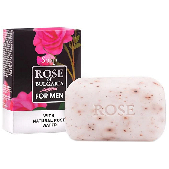 Rose of Bulgaria Men mydlo s ružovou vodou na tvár pre mužov 100 g
