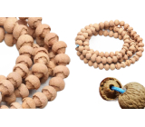 Lotus Bodhi Mala, prírodný lotosový náhrdelník 108 + 6 buddhistických modlitebných korálikov 9,5 mm - mier, požehnanie