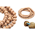 Lotus Bodhi Mala, prírodný lotosový náhrdelník 108 + 6 buddhistických modlitebných korálikov 9,5 mm - mier, požehnanie