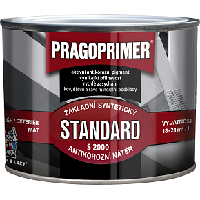 Pragoprimer Standard S2000 základná farba na kov, 0100 biela, 350 ml