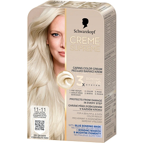 Schwarzkopf Creme Supreme farba na vlasy 11-11 studená ultra svetlá blond 60 ml