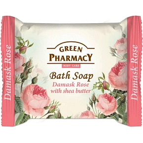 GREEN tuhé mydlo Damašková ruža & bambucké maslo 100 g