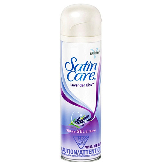 Gillette Satin Care Lavender Kiss gél na holenie pre ženy 200 ml