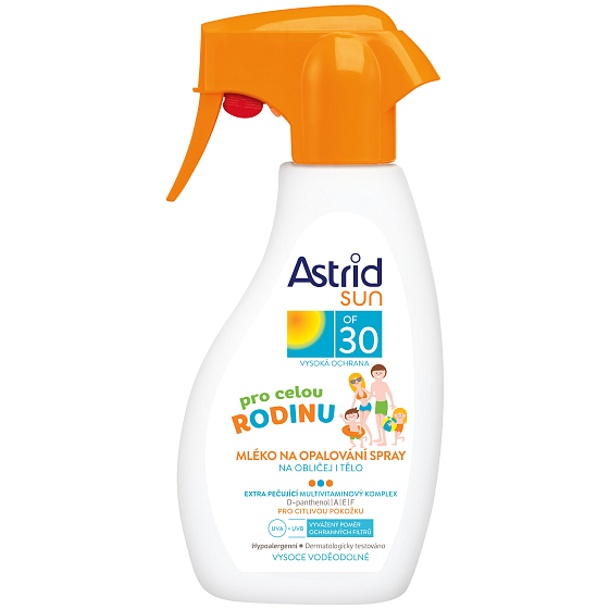Astrid Sun OF30 rodinné mlieko na opaľovanie 300 ml sprej