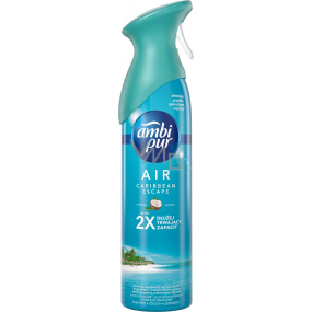 Ambi Pur Air Caribbean Escape 2 x dlhšie trvajúca vôňa osviežovač vzduchu sprej 300 ml