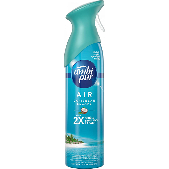 Ambi Pur Air Caribbean Escape 2 x dlhšie trvajúca vôňa osviežovač vzduchu sprej 300 ml