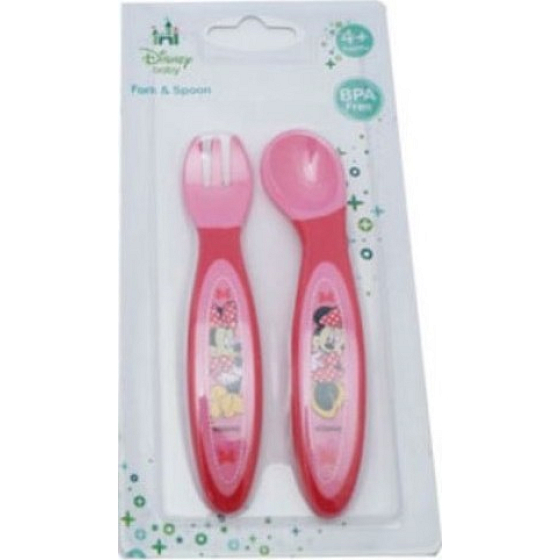 Disney Baby Minnie Mouse príbor ružovočervený pre deti 4+ mesiacov