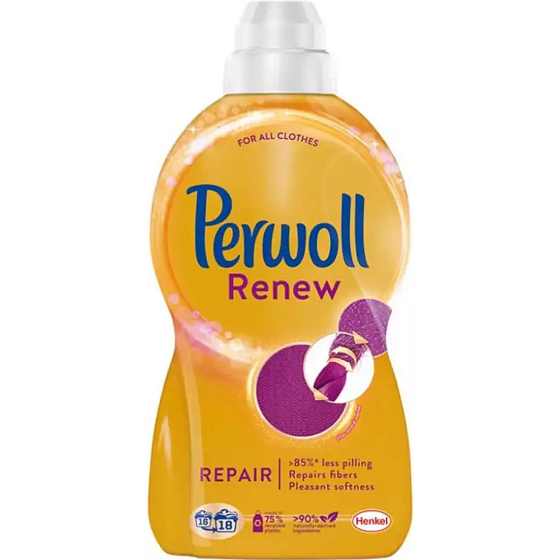 Perwoll Renew Repair prací gél na jemnú bielizeň 18 dávok 990 ml