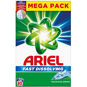 Ariel Mountain Spring box prací prášek na farebné prádlo 80 dávok 4,4 kg
