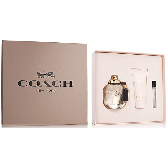 Coach Woman Eau de Parfum parfumovaná voda 90 ml + parfumovaná voda 7,5 ml + telové mlieko 100 ml, darčeková sada pre ženy