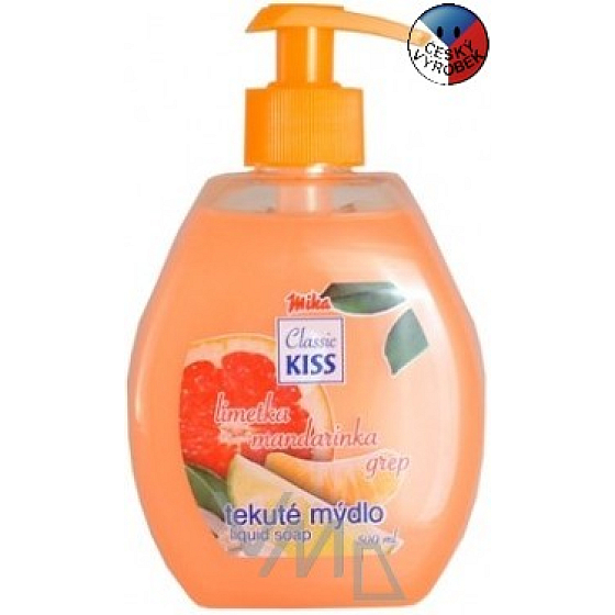 Mika Kiss Classic Limetka, mandarínka a grep tekuté mydlo s pumpičkou 500 ml
