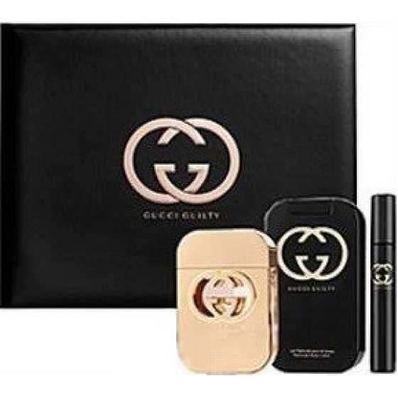Gucci Guilty toaletná voda 75 ml + sprchový gél 100 ml + toaletná voda 7,4 ml, darčeková sada
