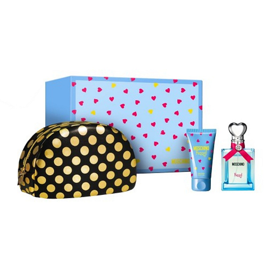 Moschino Funny! toaletná voda pre ženy 50 ml + telové mlieko 50 ml + kozmetická taška, darčeková sada