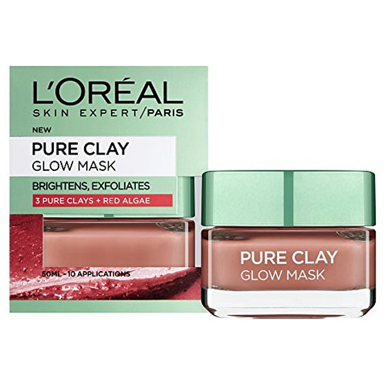 Loreal Paris Pure Clay Glow Mask exfoliačná pleťová maska 50 ml