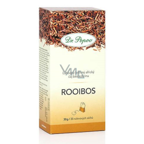 Dr. Popov Rooibos lahodný bylinný africký čaj bez kofeínu antioxidant 30 g, 20 nálevových vrecúšok á 1,5 g