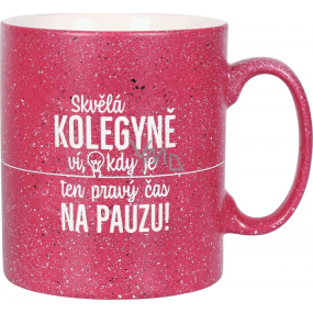 Albi Kameninový hrnček Kolegynka malinový 570 ml