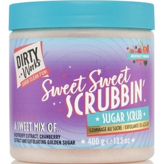 Dirty Works Sweet Sweet Scrubbin '- Trstinový cukor a kokosový olej telový peeling 400 ml