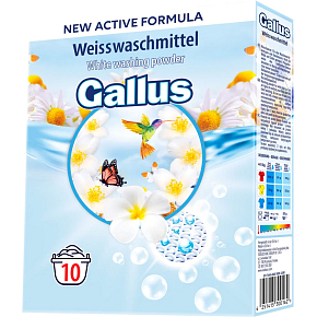 Gallus prací prášok White, 10 dávok, 650 g