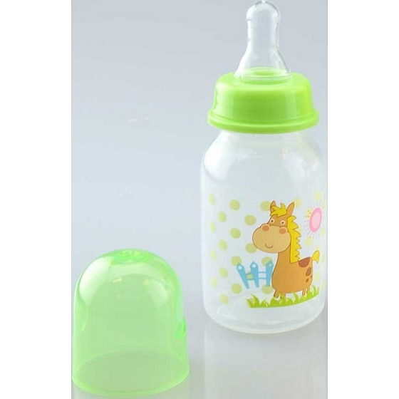 First Steps Feeding Bottle 0+ dojčenská fľaša so silikónovým cumlíkom Koník 150 ml