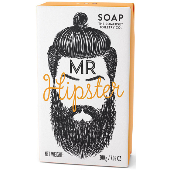 Somerset Toiletry Pán Hipster luxusné trikrát mleté toaletné mydlo s bambuckým maslom a pikantné vôňou korenia a zázvoru pre mužov 200 g