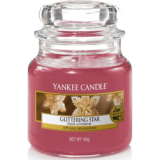 Yankee Candle Glittering Star - Žiarivá hviezda vonná sviečka Classic malá sklo 104 g