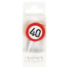 Albi Tortová sviečka single - Značka 40, 2,5 cm