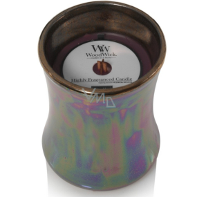 WoodWick Floral Nights Dark Poppy vonná sviečka s dreveným knôtom a viečkom sklenená stredná 275 g Limited 2019