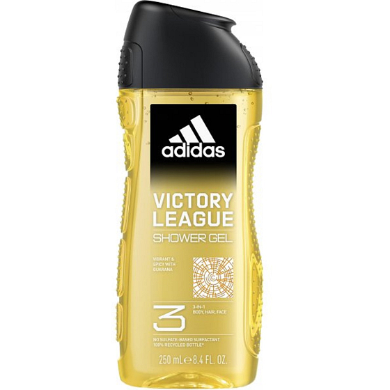 Adidas Victory League 3v1 sprchový gél na telo, vlasy a pokožku pre mužov 250 ml