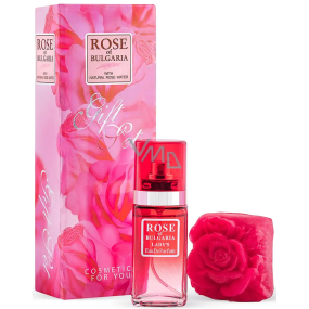 Rose of Bulgaria parfumovaná voda 25 ml + toaletné mydlo v tvare ruže 60 g, darčeková súprava pre ženy