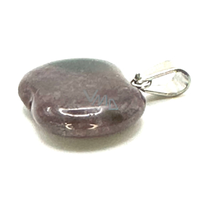 Bloodstone Apple of Knowledge prívesok prírodný kameň 1,5 cm, kameň odvahy