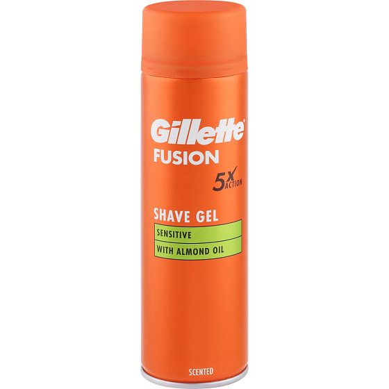 Gillette Fusion Sensitive gél na holenie citlivá pleť pre mužov 200 ml