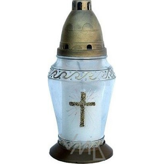 Rolchem Lampa sklenená Křížek 23 cm Z17