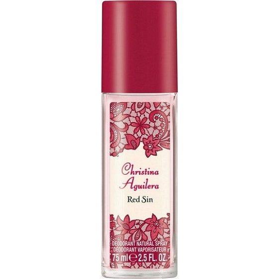 Christina Aguilera Red Sin parfumovaný dezodorant sklo pre ženy 75 ml