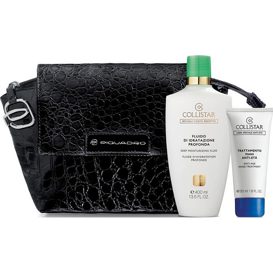 Collistar Special Perfect hĺbkový hydratačný fluid 400 ml + ošetrenie rúk proti starnutiu 50 ml + taška, kozmetická sada