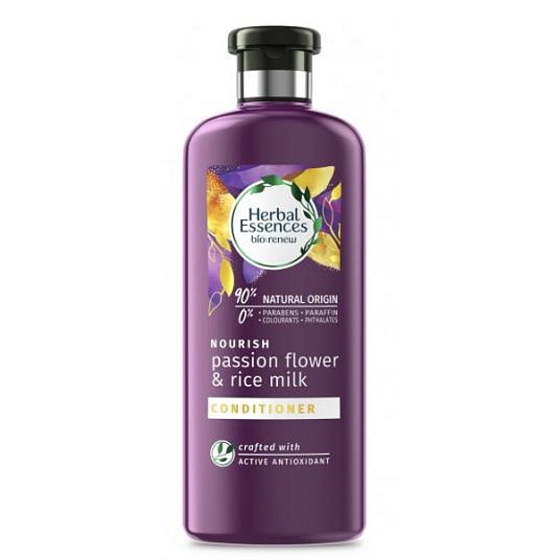 Herbal Essences Nourish Passion Flow & Rice Milk Kondicionér s mučenkou aa ryžovým mliekom, pre vyživené vlasy, bez parabénov 360 ml