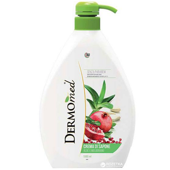 Dermomed Aloe Vera & Granátové jablko tekuté mydlo pumpička 1l