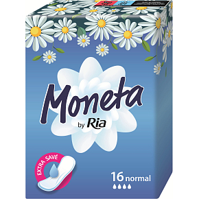 Moneta Normal klasické dámske vložky bez krídiel, 16 ks