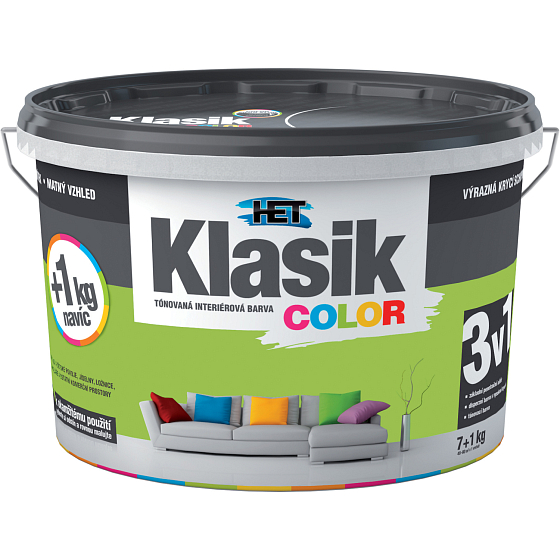 Het Klasik Color malířská barva, 0597 svetlá zelená, 7+1 kg