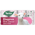 Tento Ellegance Pink Decor toaletný papier 150 útržkov 3 vrstvový 8 kusov