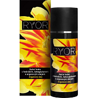RYOR nočný krém s hodvábom, beta-glukanom a arganovým olejom 50 ml