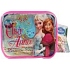 Disney Frozen Elsa a Anna sponky 2 kusy + gumičky do vlasov 2 kusy + mini hrebienok 1 kus + etue, darčeková sada